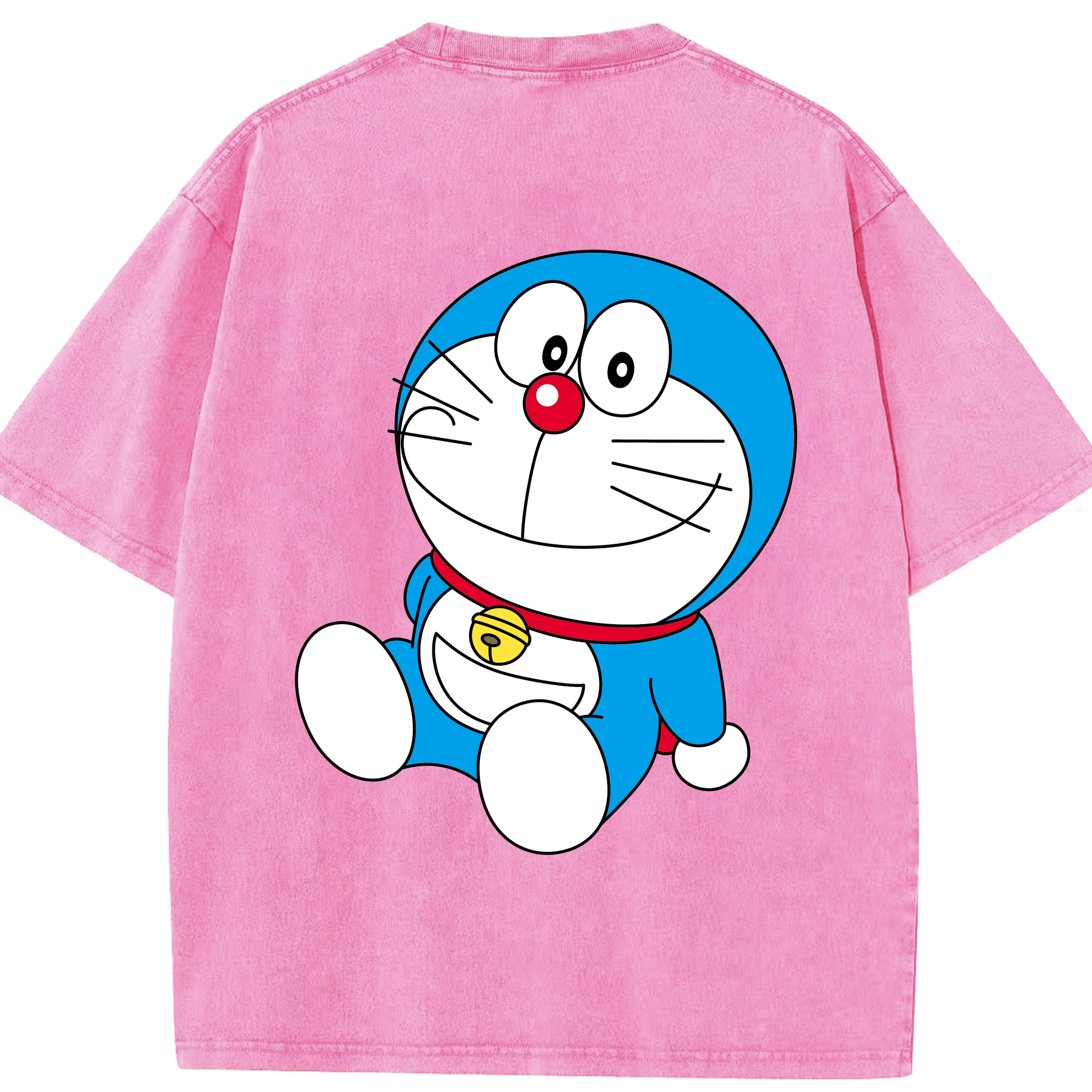 （画像用） ドラえもん Doraemon 綿100% ヴィンテージ風 半袖Tシャツ（背面プリント）